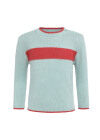 Wholesale Boys Colorblock Long Sleeve Round Pullover Sweater - Liuhuamall
