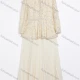 Wholesale Women's Elegant Sequined Tweed Jacket and Pleated Skirt Two-Piece Set #2527-2 Apricot Clothing Wholesale Market Liuhua