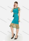 Wholesale Women's Elegant Short Sleeve Blouse With Mermaid Hem Skirt 2 Piece Set - Liuhuamall