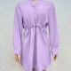 Women's Casual Long Sleeve Mock Neck Button Down Shirt Dress 30# Clothing Wholesale Market -LIUHUA