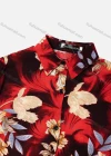 Wholesale Women's Vintage Long Sleeve Floral Pattern Collared Button Down Shirt 23066# - Liuhuamall
