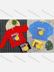 Wholesale Boy's Comfy Long Sleeve Letter Cartoon Graphic T-Shirt, LIUHUA CLOTHING WHOLESALE