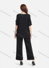 Wholesale Women's Casual Round Neck Cartoon Rhinestone Cold Shoulder Top - Liuhuamall