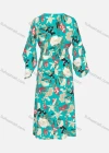 Wholesale Women's Casual Elegant V Neck Floral Print Butterfly Sleeve Lace Up Shirred Maxi Dress Y20032# - Liuhuamall