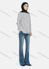 Wholesale Women's Casual Allover Print Long Sleeve Shirt 1180# - Liuhuamall