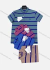 Wholesale Men's Casual Striped Logo Short Sleeve Polo Shirt - Liuhuamall