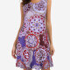 Women's Floral Print Tank Short Dress B07DWQ1682# Coffee Clothing Wholesale Market -LIUHUA