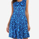 Women's Floral Print Tank Short Dress B07DWQ1682# Blue Clothing Wholesale Market -LIUHUA