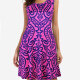 Women's Floral Print Tank Short Dress B07DWQ1682# Rose Red Clothing Wholesale Market -LIUHUA
