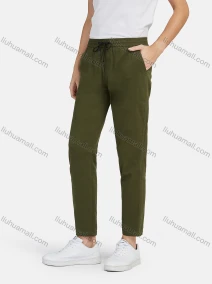 Wholesale Men's Casual Button Closure Pockets Plain Drawstring Taperd Pants, LIUHUA CLOTHING WHOLESALE