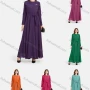 Wholesale Women's Chiffon Plain Decor Sleeve Bowknot Decor Maxi Dress With Belt preview