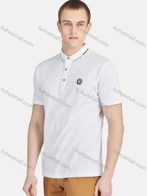 Wholesale Men's Short Sleeve Slim Fit Plain Embroidery Letter Casual Polo Shirt, LIUHUA CLOTHING WHOLESALE