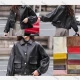 Wholesale Women's Casual Collared Long Sleeve Flap Pockets Leather Jacket Black Clothing Wholesale Market Liuhua