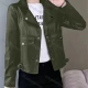 Wholesale Women's Casual Lapel Long Sleeve Flap Pockets Leather Jacket 8# Clothing Wholesale Market Liuhua