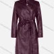 Wholesale Women's Fashion Slim Fit Lapel Lace Up Leather Double Breasted Trench Coat 22806# 5# Clothing Wholesale Market Liuhua