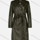Wholesale Women's Fashion Slim Fit Lapel Lace Up Leather Double Breasted Trench Coat 22806# 6# Clothing Wholesale Market Liuhua