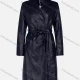 Wholesale Women's Fashion Slim Fit Lapel Lace Up Leather Double Breasted Trench Coat 22806# 8# Clothing Wholesale Market Liuhua