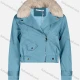 Wholesale Women's Fashion Slim Fit Fuzzy Collar Leather Zipper Crop Leather Biker Jackets 6922# 24# Guangzhou Clothing Wholesale Market & Suppliers -LIUHUAMALL