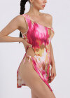 Wholesale Women's One Shoulder Slim Fit Tie Dye Bodycon Club Dress - Liuhuamall