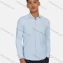 Wholesale Men's Casual Plain Button Down Collared Long Sleeve Shirts 20-5# preview