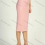 Wholesale Women's Spring High Waist Knee Length Solid Pencil Skirt preview