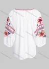 Wholesale Women's Casual Vintage Floral Embroidery Tie Neck Long Sleeve Blouse - Liuhuamall