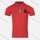 Wholesale Boys Casual Plain Striped Trim Zigzag Metal Embroidery Quarter Zip Polo Shirt Red Clothing Wholesale Market Liuhua