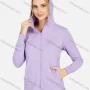 Wholesale Women's Hooded Plain Pockets Workout Sunscreen Lightweight Zip Up Jacket preview