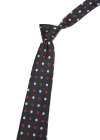 Wholesale Men's Business Formal Polka Dot Contrast Ties & Pocket Square & Cufflinks Sets - Liuhuamall