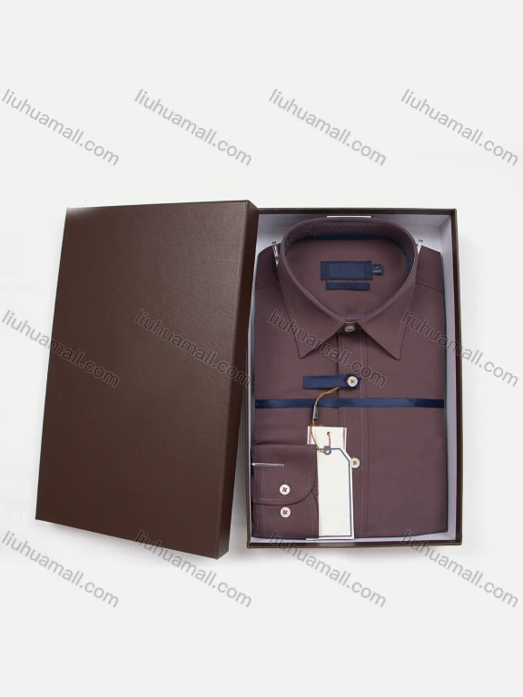 Wholesale Men's Slim Fit Long Sleeve Button Down Collar Oxford Cotton Plain Shirts DB220402-7#
