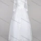 Wholesale Women's Glamorous Embroidery Pearl Decor Round Neck Beaded Corset Bodice Classic Tulle Wedding Dress White Clothing Wholesale Market Liuhua