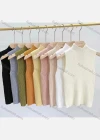Wholesale Women's Casual Plain High Neck Rib-knit Tank Top - Liuhuamall