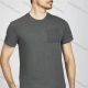 Wholesale Men's Letter Texture Round Neck Short Sleeve Casual Slim Fit T-Shirt LY0011# Dark Gray Clothing Wholesale Market Liuhua