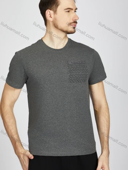 Wholesale Men's Letter Texture Round Neck Short Sleeve Casual Slim Fit T-Shirt LY0011#