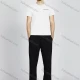 Wholesale Men's Letter Texture Round Neck Short Sleeve Casual Slim Fit T-Shirt LY0011# White Clothing Wholesale Market Liuhua