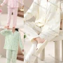 Wholesale Women's Comfy Heart Lapel Button Down Patch Pocket Long Sleeve Lounge Pajamas 2 Piece Set 36-7# preview