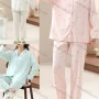 Wholesale Women's Comfy Heart Lapel Button Down Patch Pocket Long Sleeve Lounge Pajamas 2 Piece Set 36-9# preview