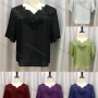 Wholesale Women's Plain Elegant Embroidery Lace Short Sleeve Top preview