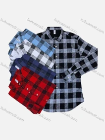 Wholesale Men's Long Sleeve Plaid Print Button Down Casual Shirt, LIUHUA CLOTHING WHOLESALE