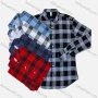 Wholesale Men's Long Sleeve Plaid Print Button Down Casual Shirt preview