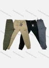 Wholesale Men's Casual Plain Multiple Pockets Drawstring Zip Decor Cargo Pants 201# - Liuhuamall