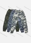 Wholesale Men's Casual Camouflage Multiple Pockets Drawstring Elastic Waist Cargo Pants 8095# - Liuhuamall
