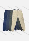 Wholesale Men's Casual Plain Multiple Pockets Cargo Pants 8916# - Liuhuamall