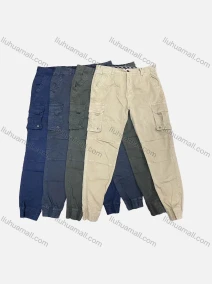 Wholesale Men's Casual Plain Multiple Pockets Cargo Pants 8916#, LIUHUA CLOTHING WHOLESALE