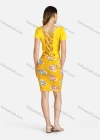 Wholesale Women's Fashion Crisscross Back Round Neck Short Sleeve Crop Tee - Liuhuamall