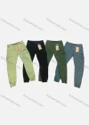 Wholesale Men's Casual Plain Multiple Pockets Zip Decor Cargo Pants 9391# - Liuhuamall