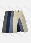 Wholesale Men's Casual Plain Multiple Pockets Zip Decor Cargo Pants 9951# - Liuhuamall