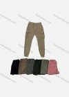 Wholesale Men's Casual Plain Multiple Pockets Elastic Waist Drawstring Cargo Pants FC5589# - Liuhuamall