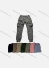 Wholesale Men's Casual Plain Multiple Pockets Elastic Waist Drawstring Cargo Pants FC5608# - Liuhuamall