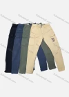 Wholesale Men's Casual Plain Letter Print Multiple Pockets Cargo Pants W90221# - Liuhuamall